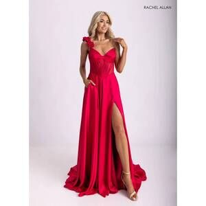NEW RACHEL ALLAN women's prom dress in lipstick
